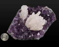 Amethyst with Calcite