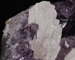 Amethyst with Calcite