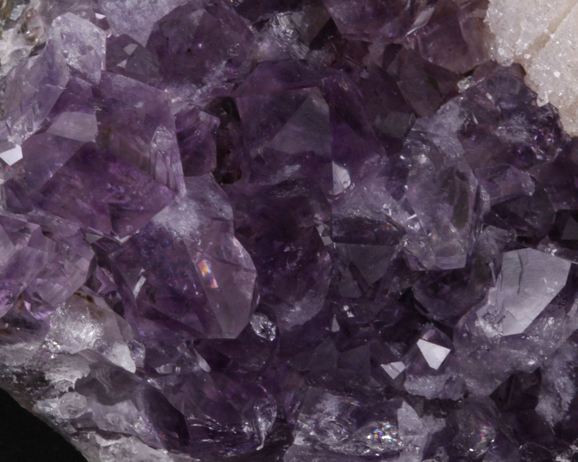 Amethyst with Calcite