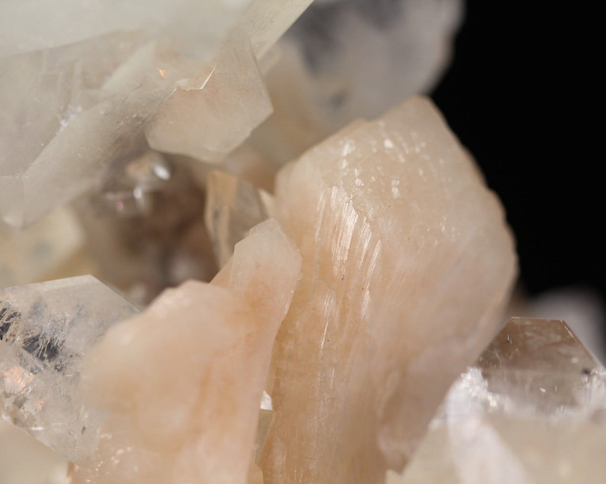 Apophyllite, Clear with Stilbite