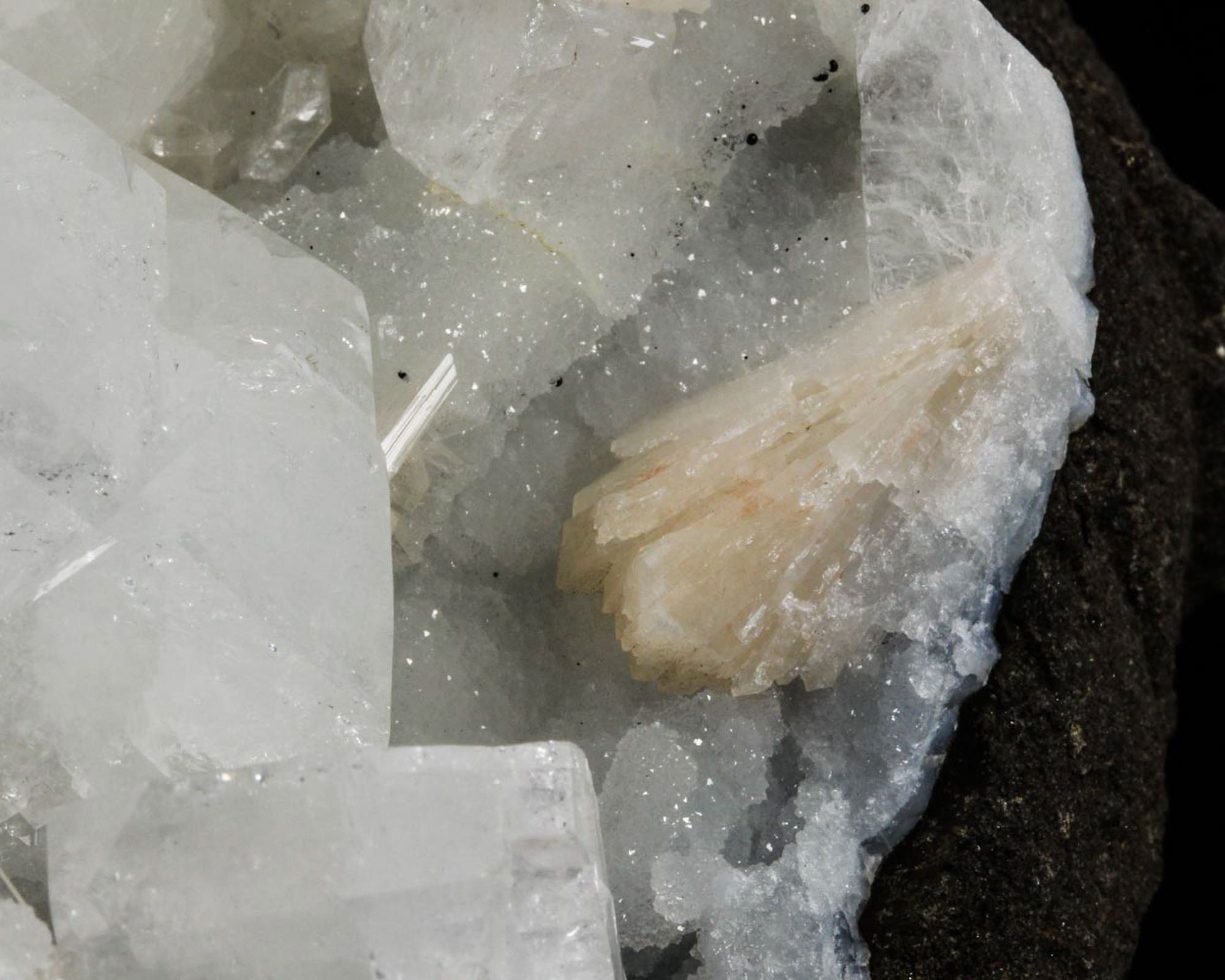 Apophyllite, White on Matrix