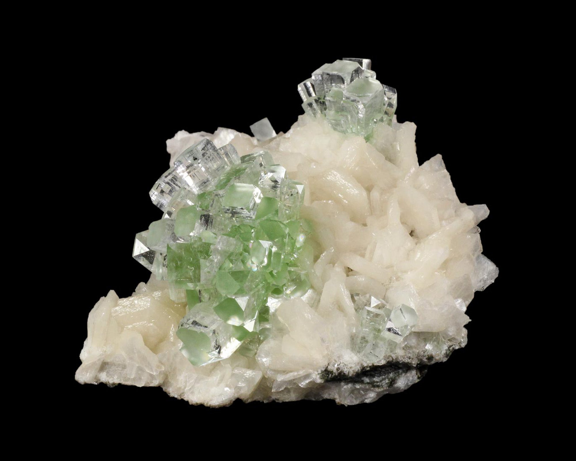 Apophyllite on Stilbite