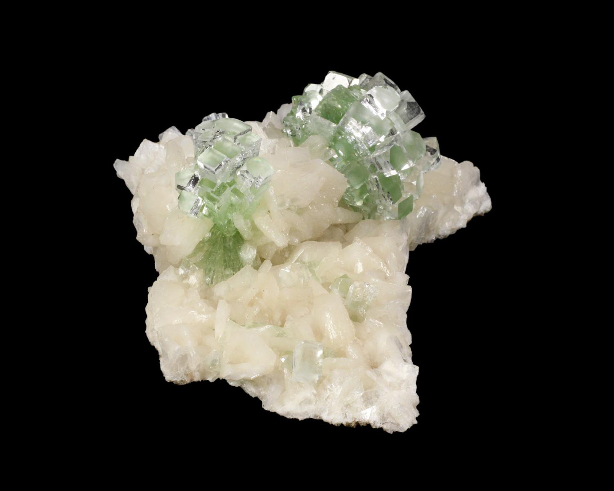 Apophyllite on Stilbite