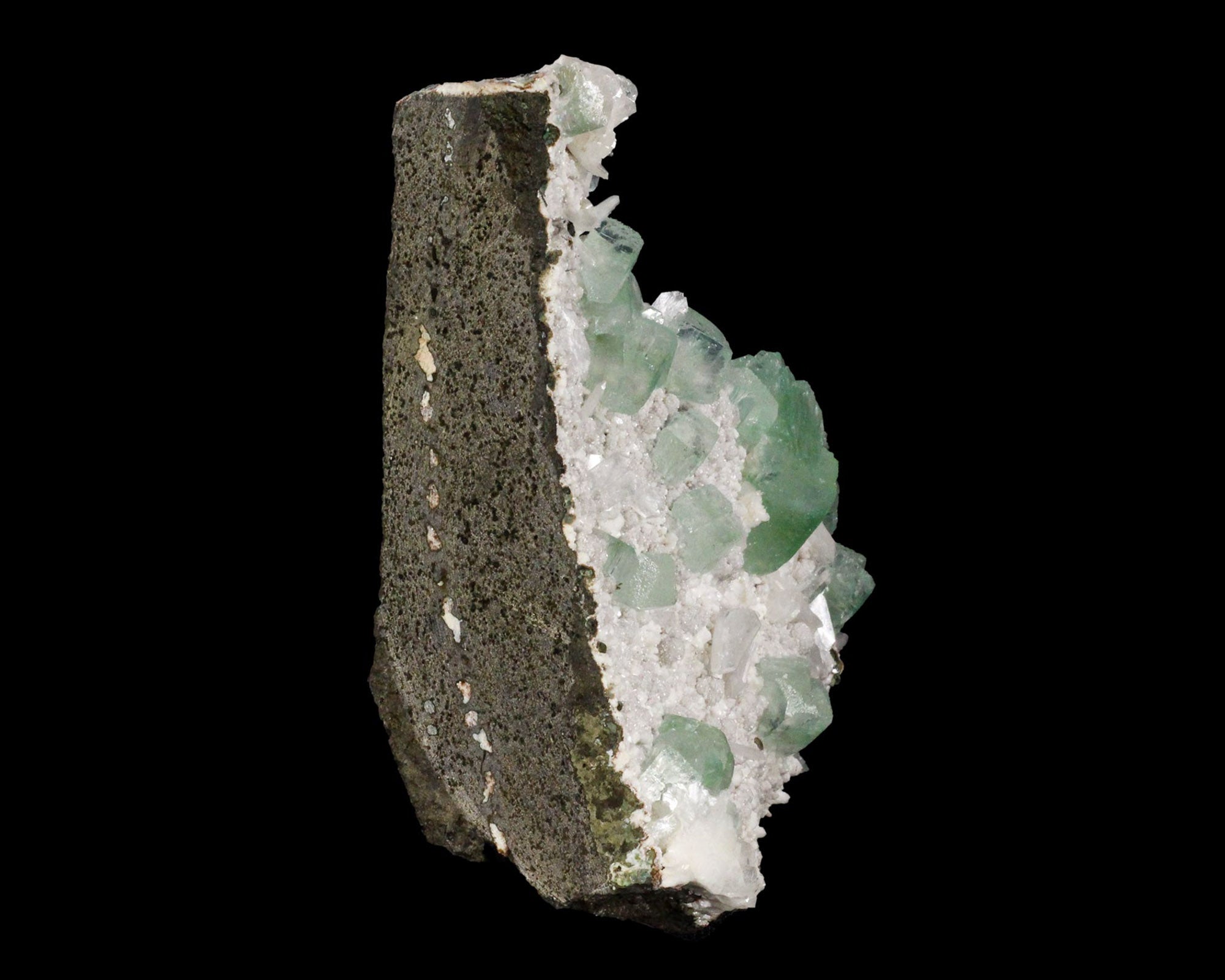 Apophyllite with Stilbite on Heulandite