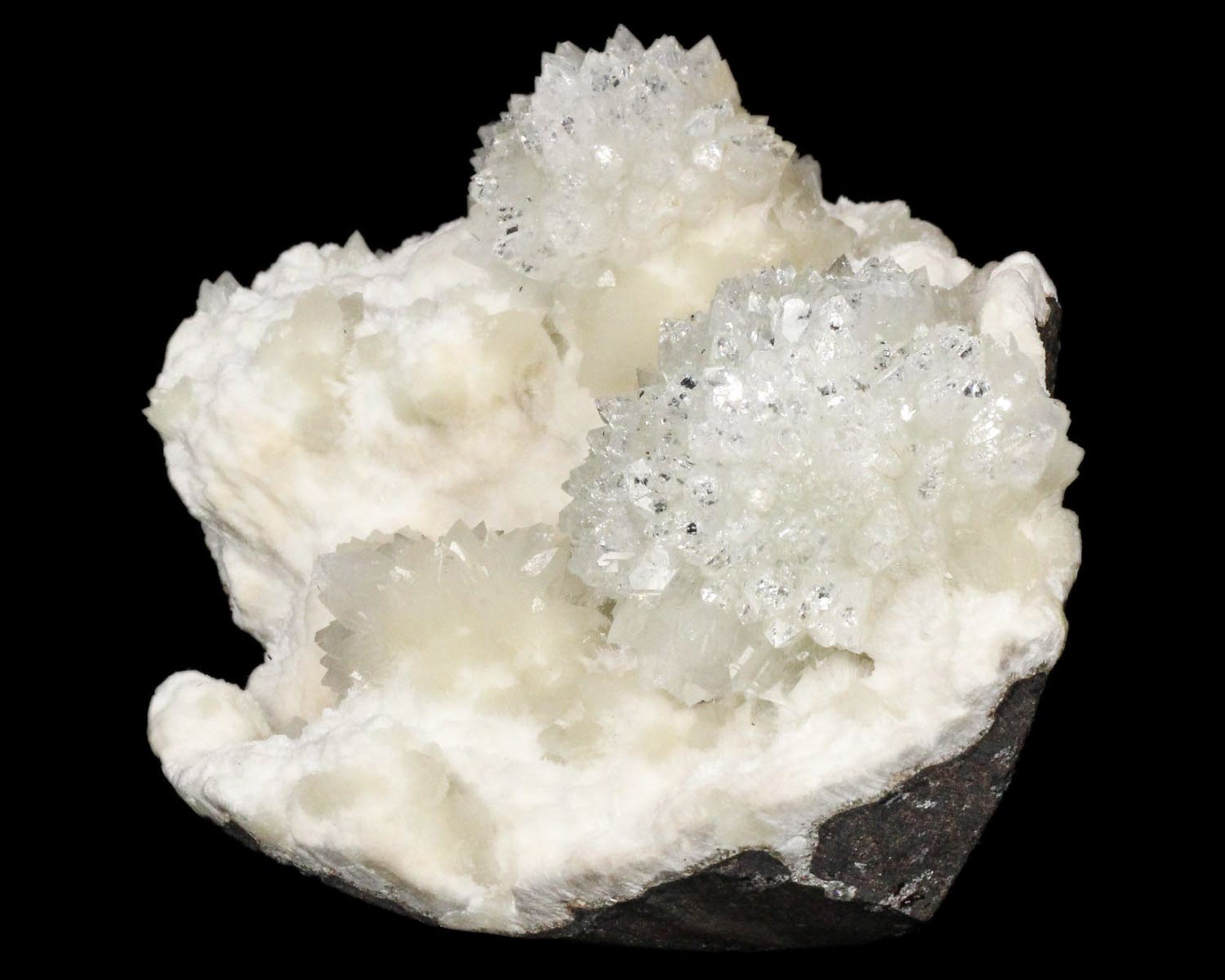 Apophyllite on Mordenite