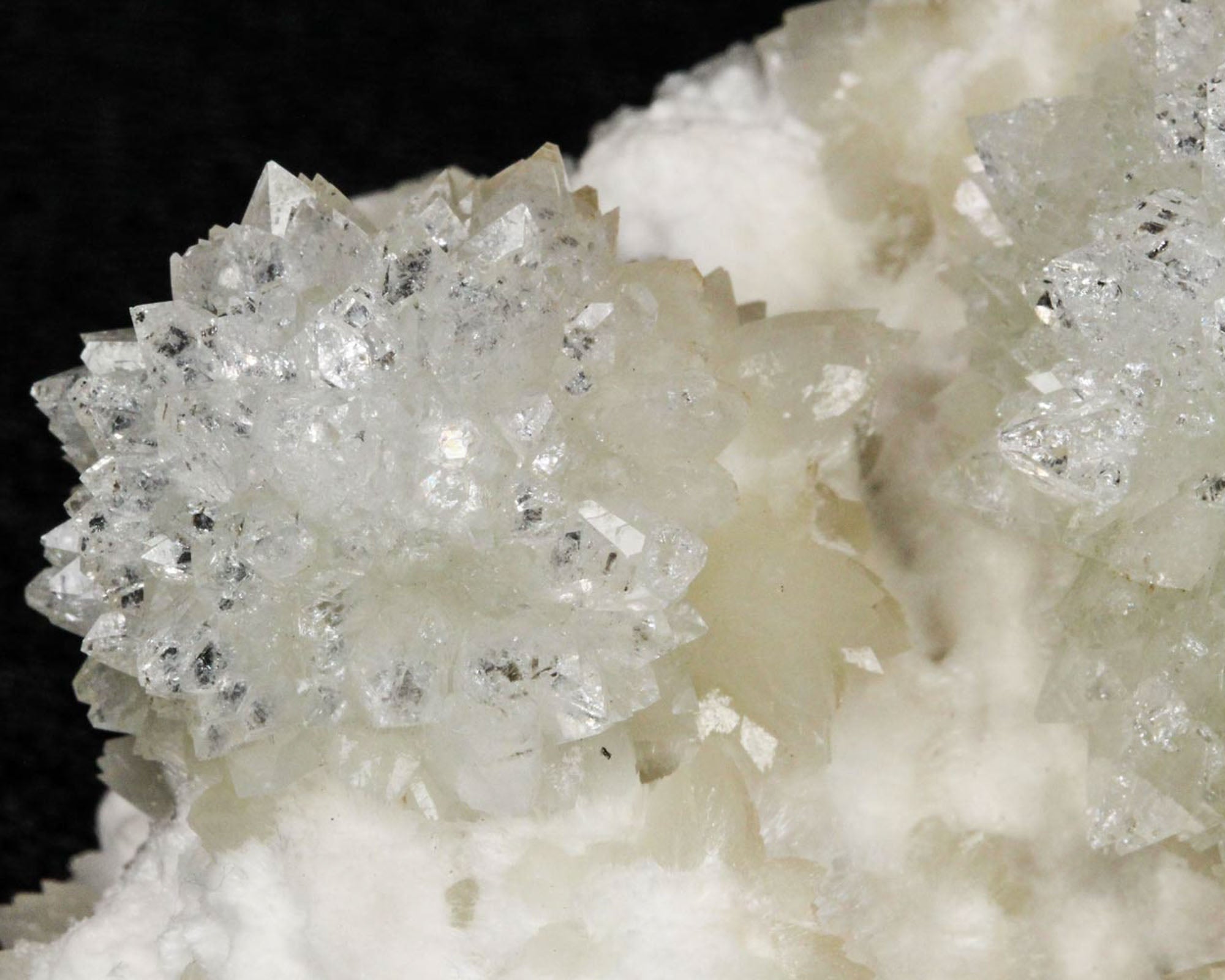 Apophyllite on Mordenite