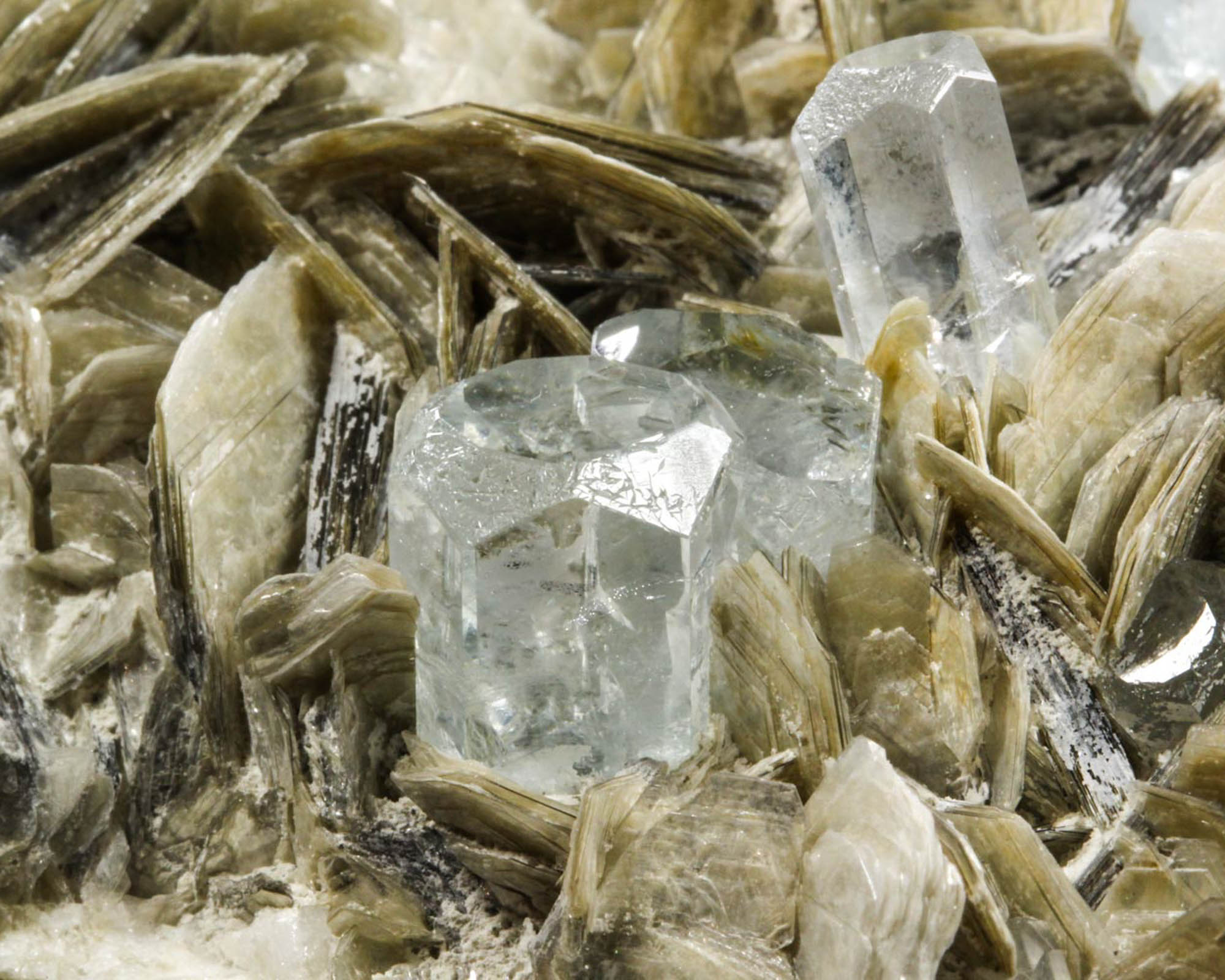 Aquamarine with Muscovite