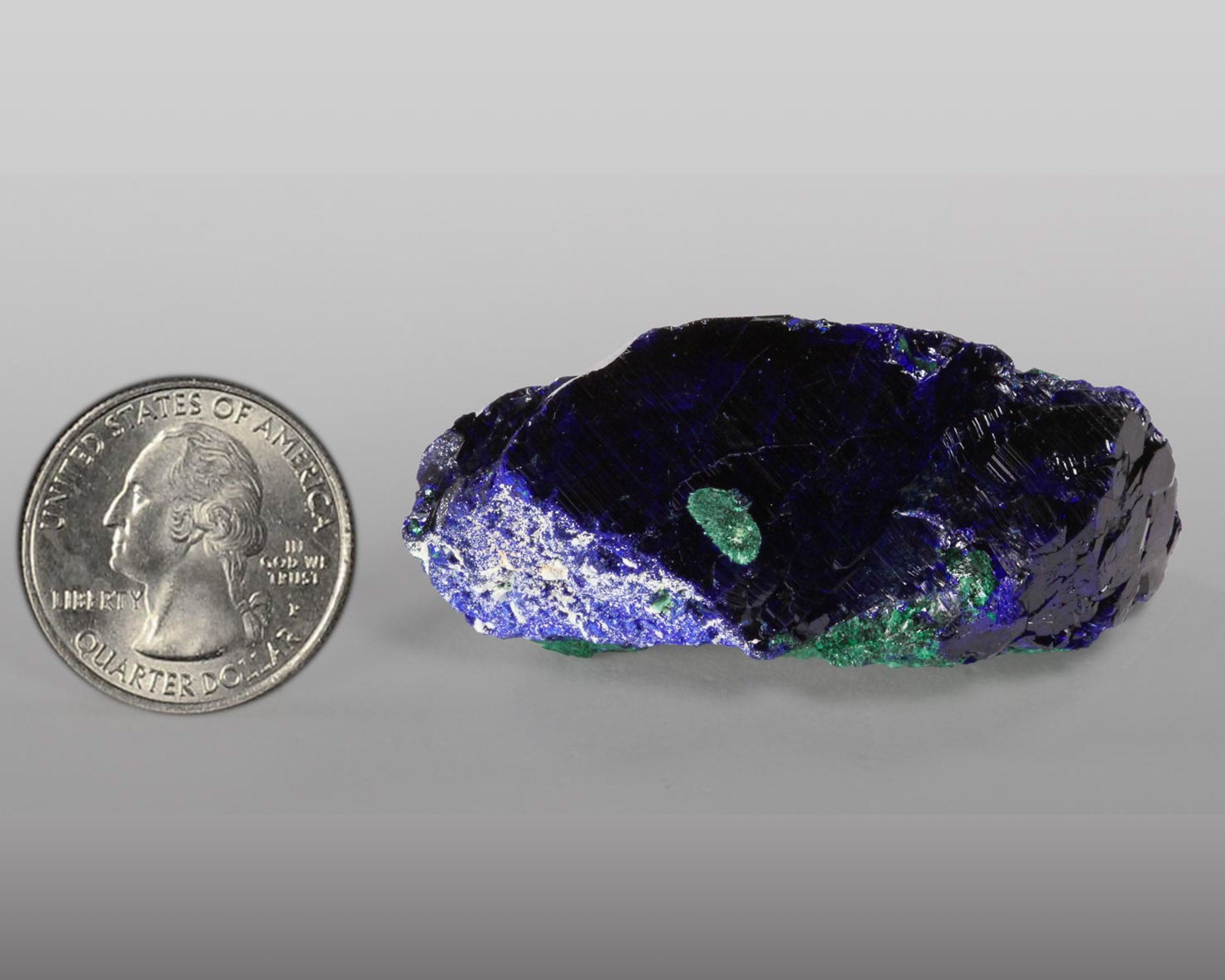 Azurite with Malachite