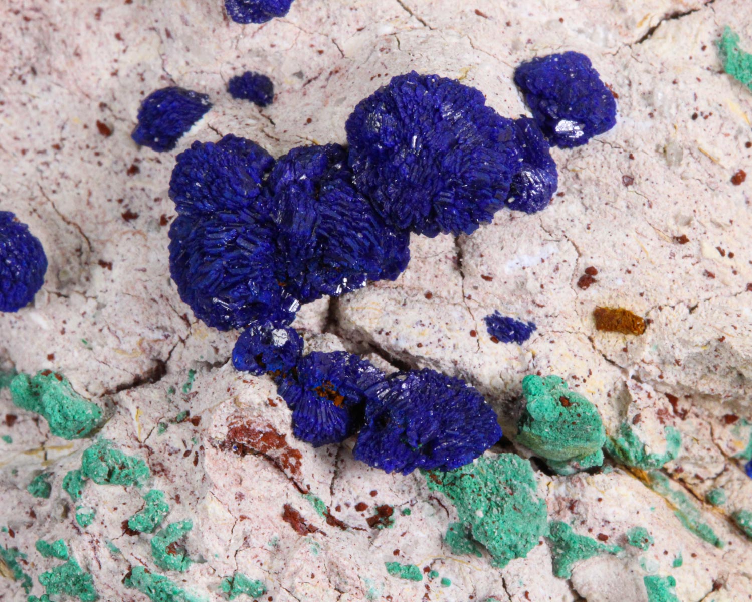 Azurite with Malachite