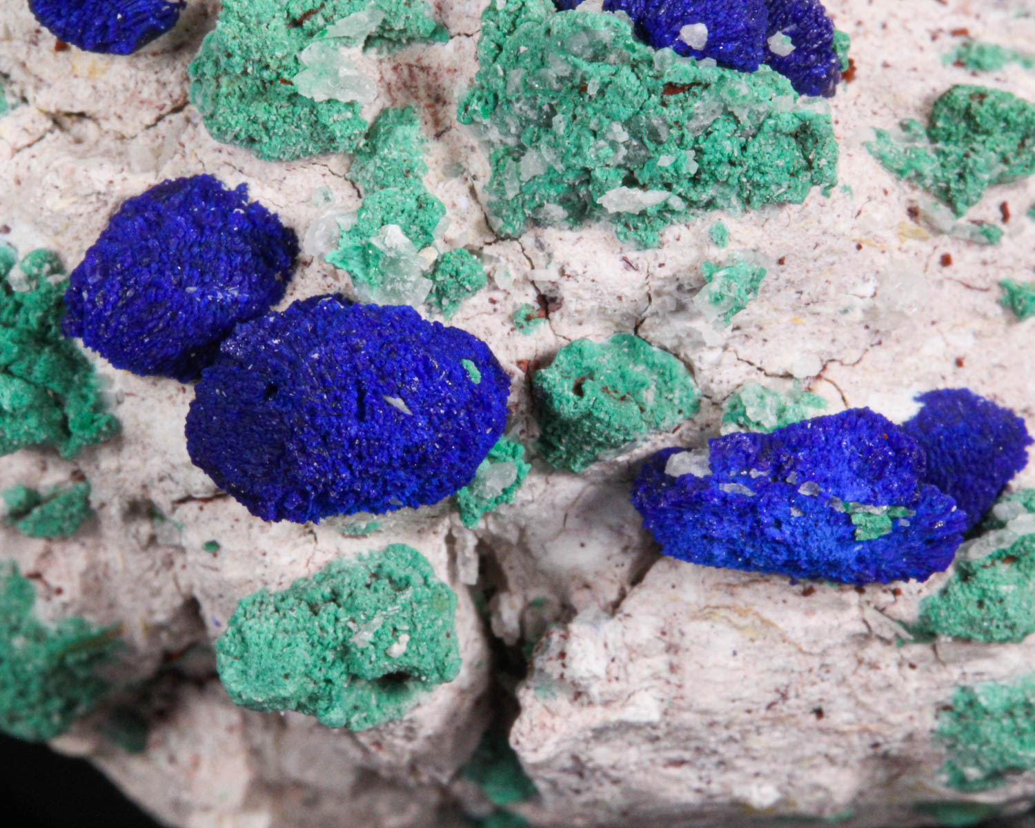 Azurite with Malachite