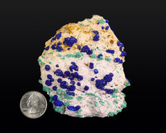 Azurite with Malachite