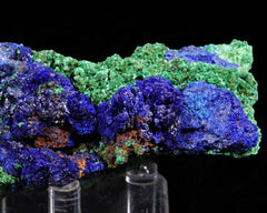 Azurite on Malachite