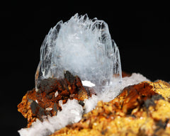 Barite, Blue Spray on Matrix