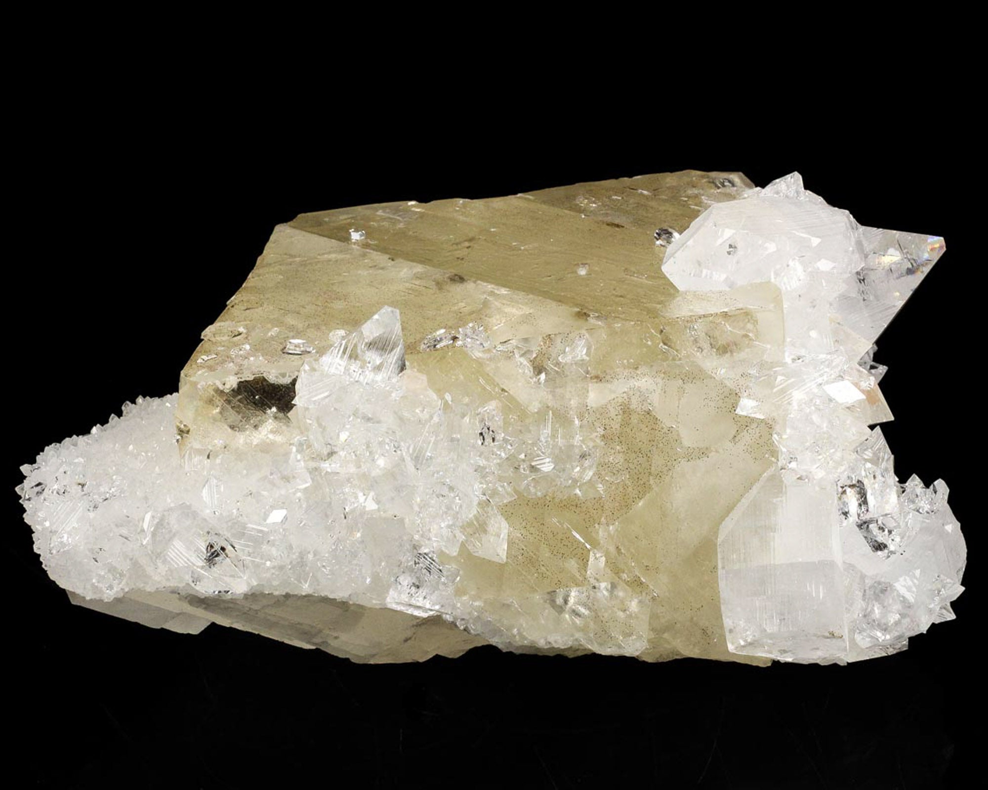 Calcite with Clear Apophyllite