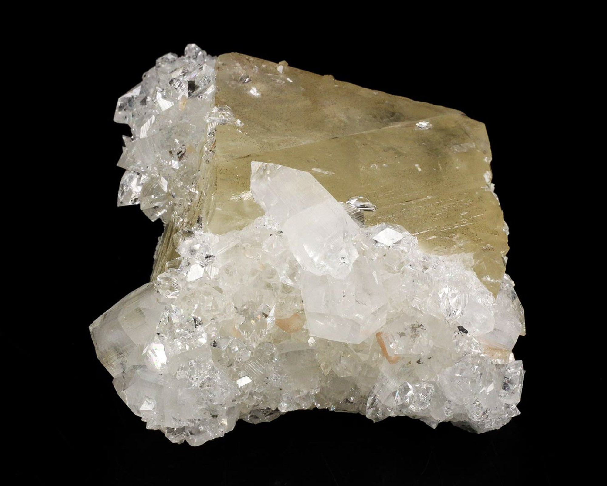 Calcite with Clear Apophyllite