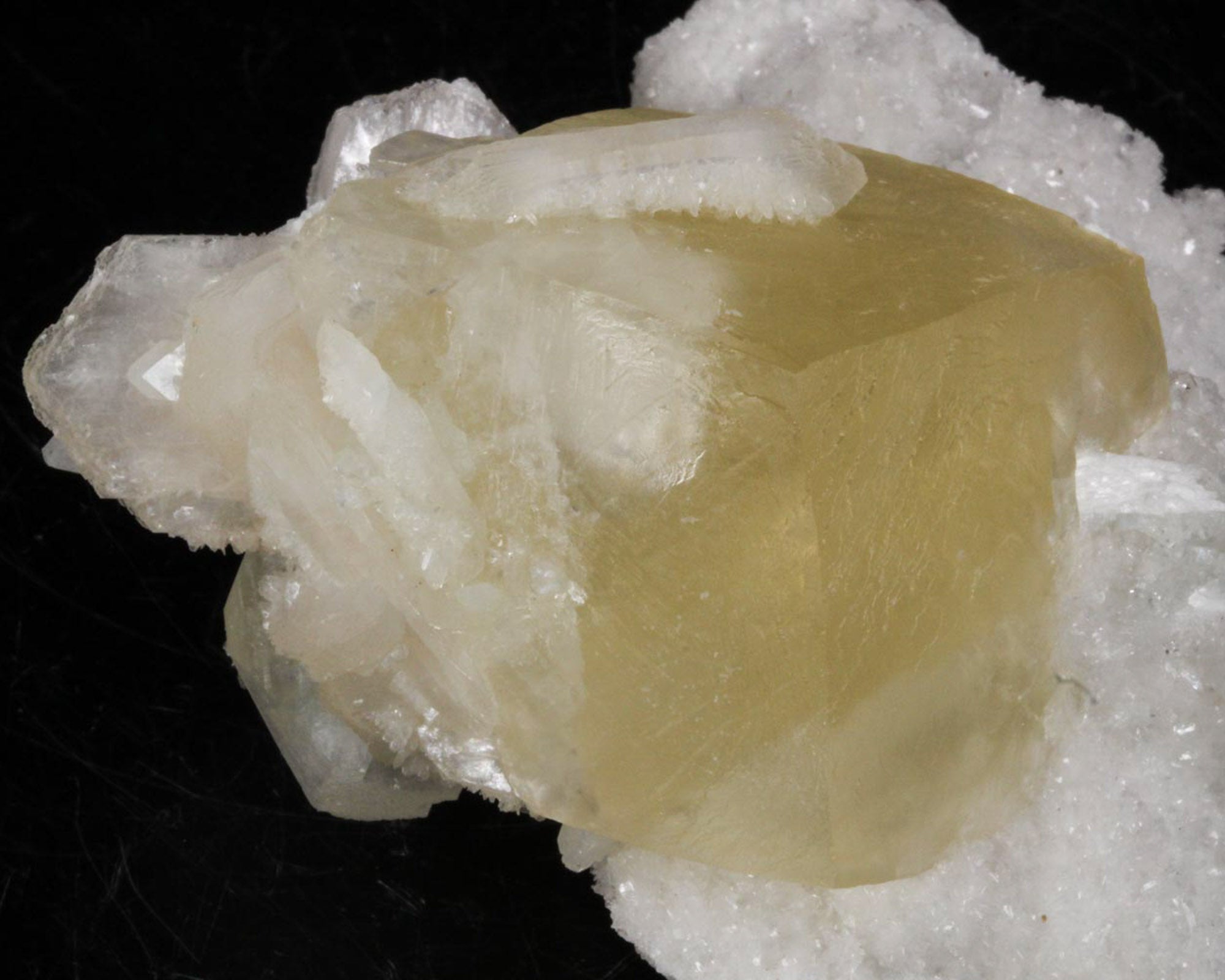 Calcite with Stilbite