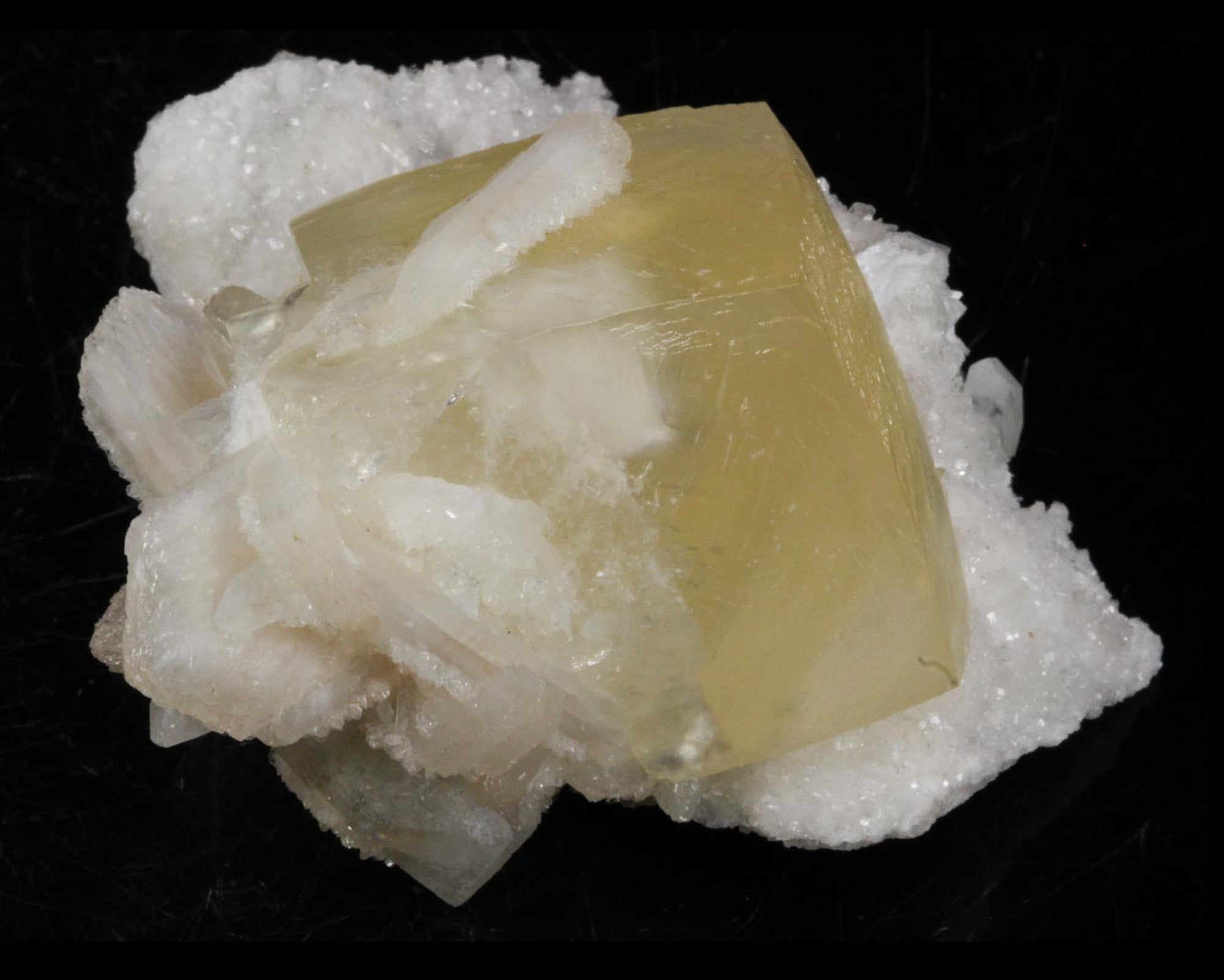 Calcite with Stilbite