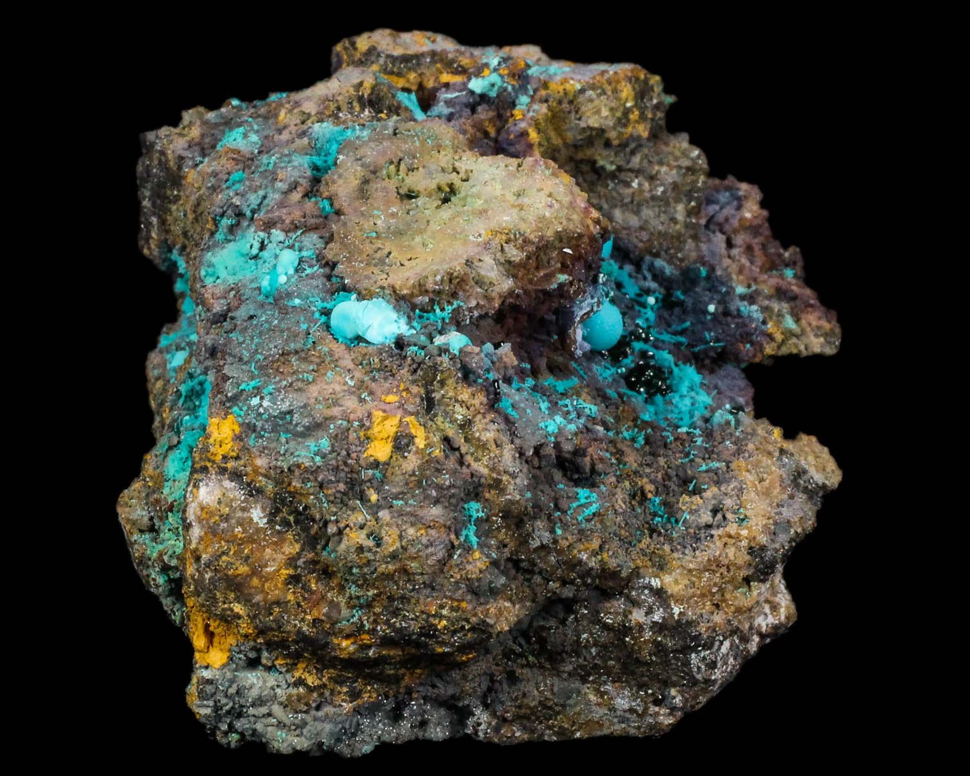 Chrysocolla with Brochantite