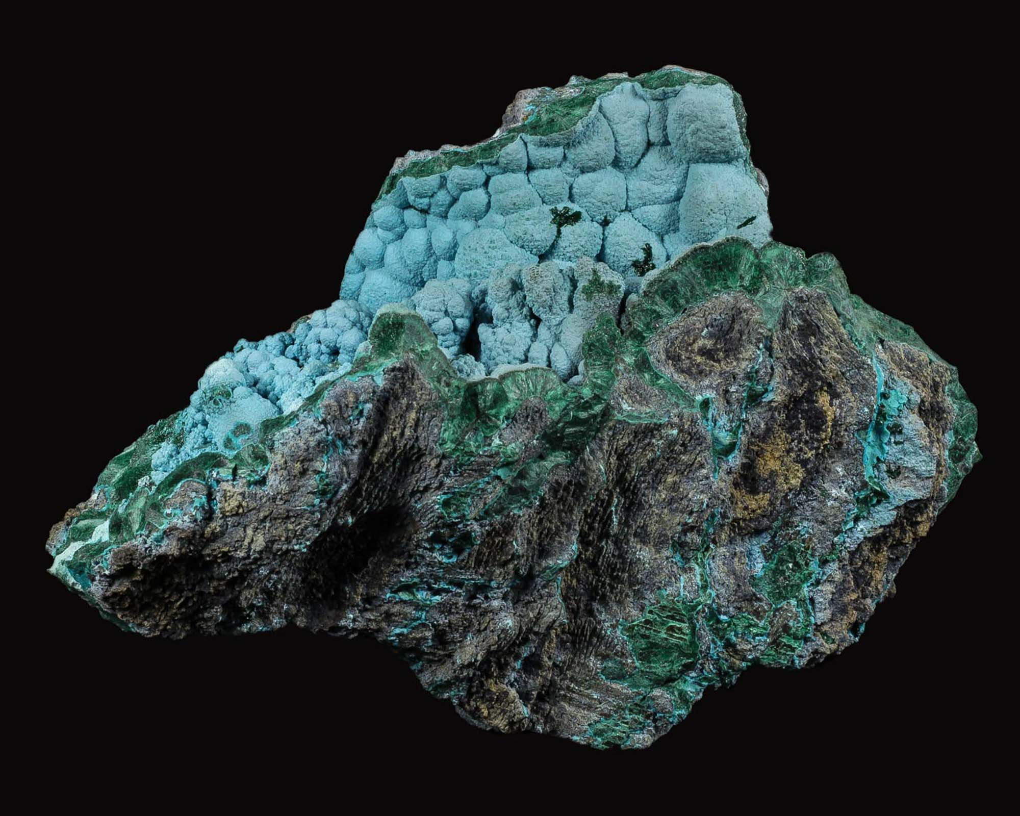 Chrysocolla with Malachite