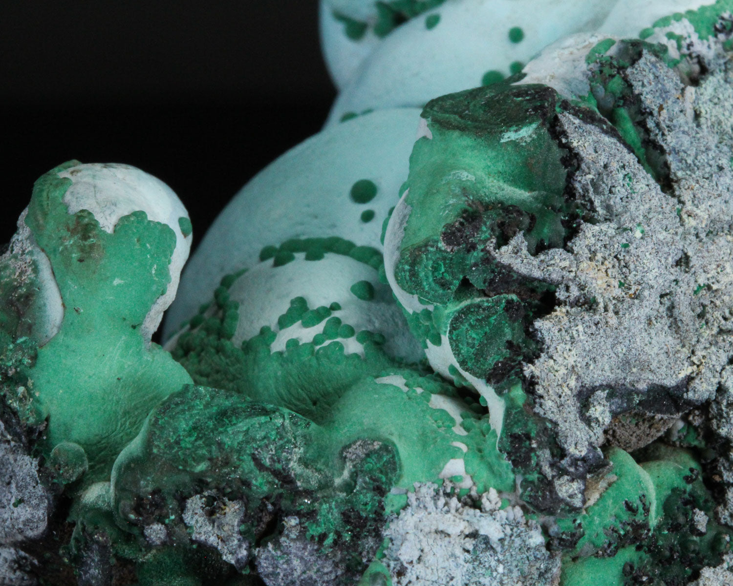 Chrysocolla with Malachite