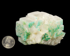 Dioptase on Calcite