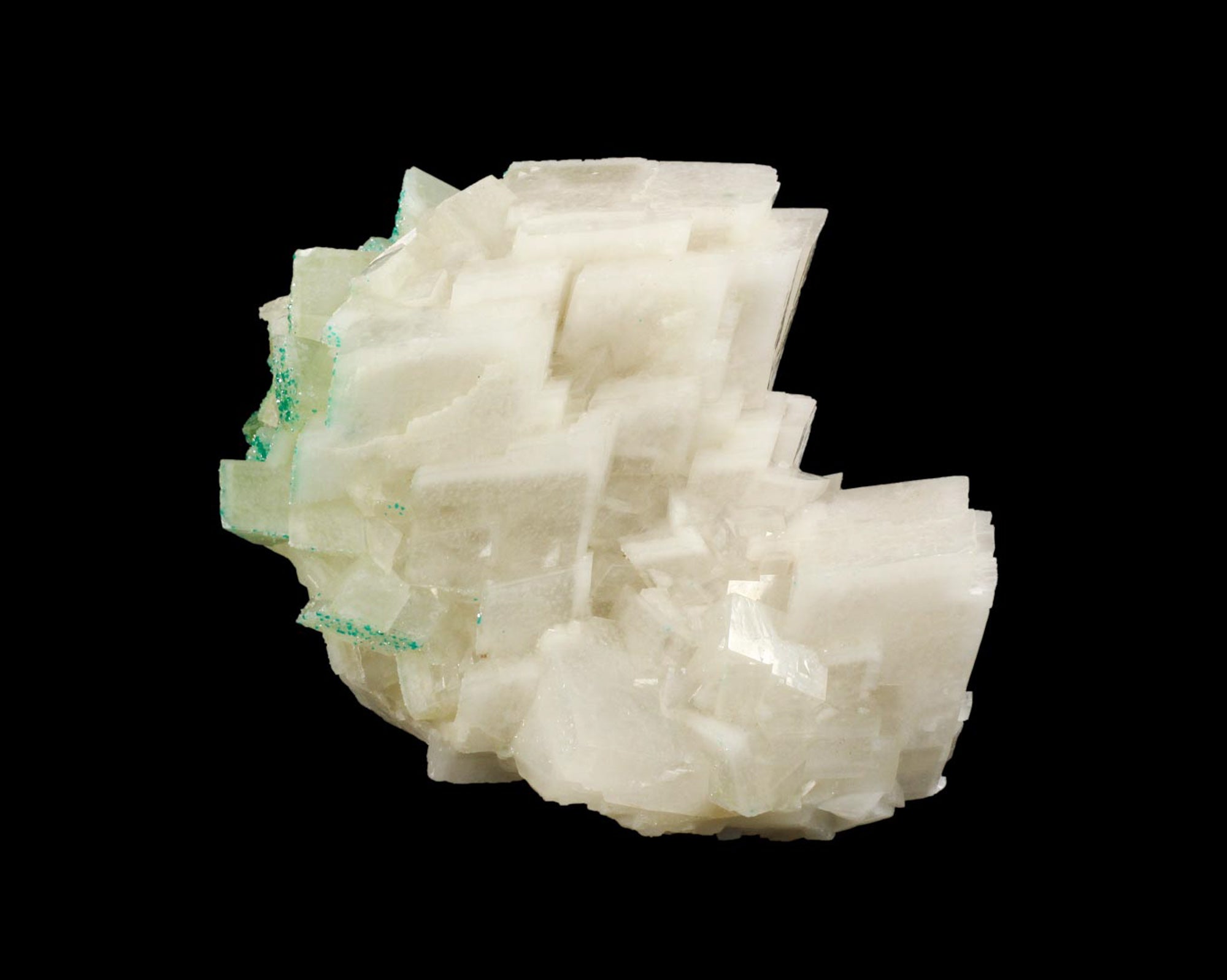 Dioptase on Calcite