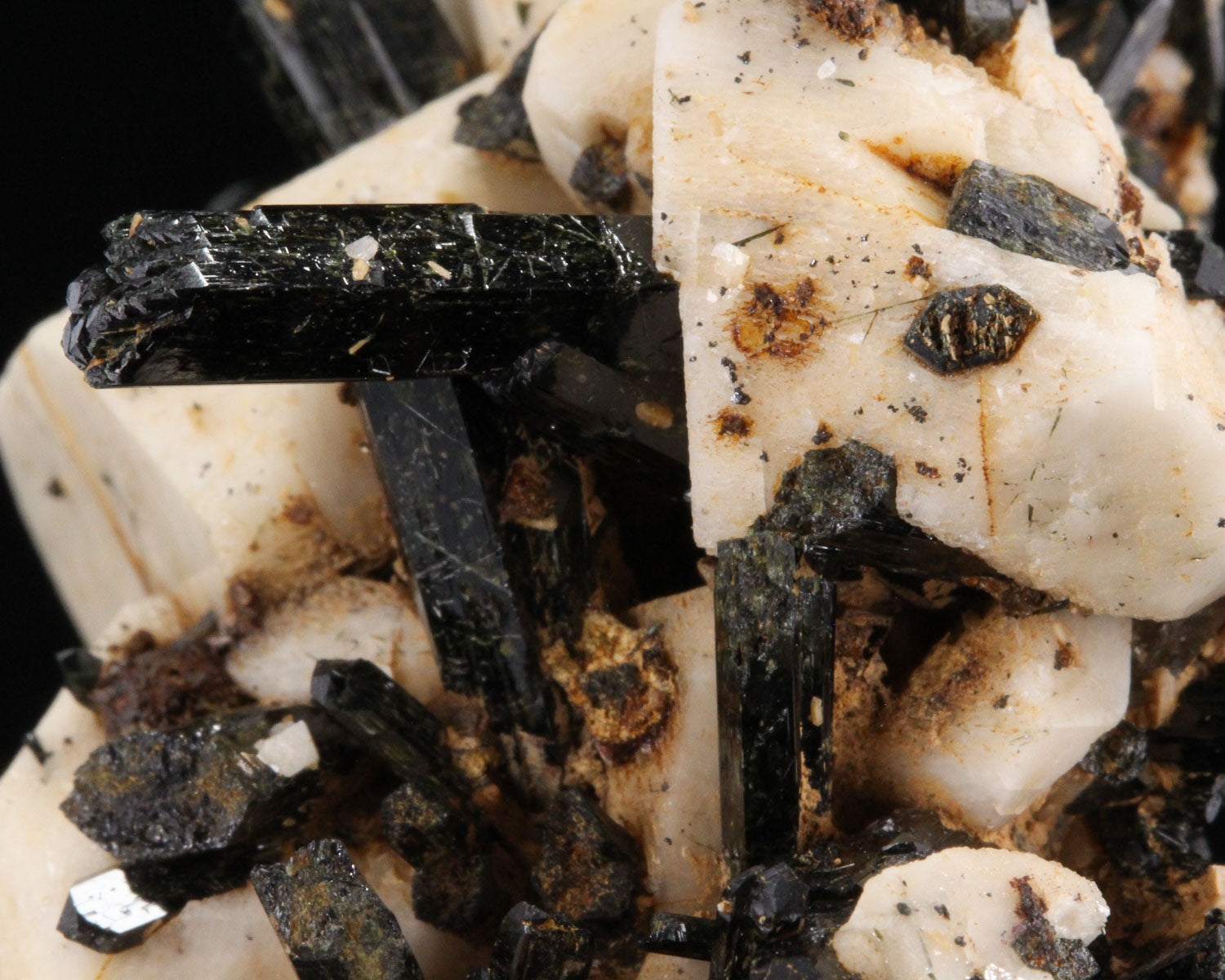 Feldspar with Schorl Tourmaline