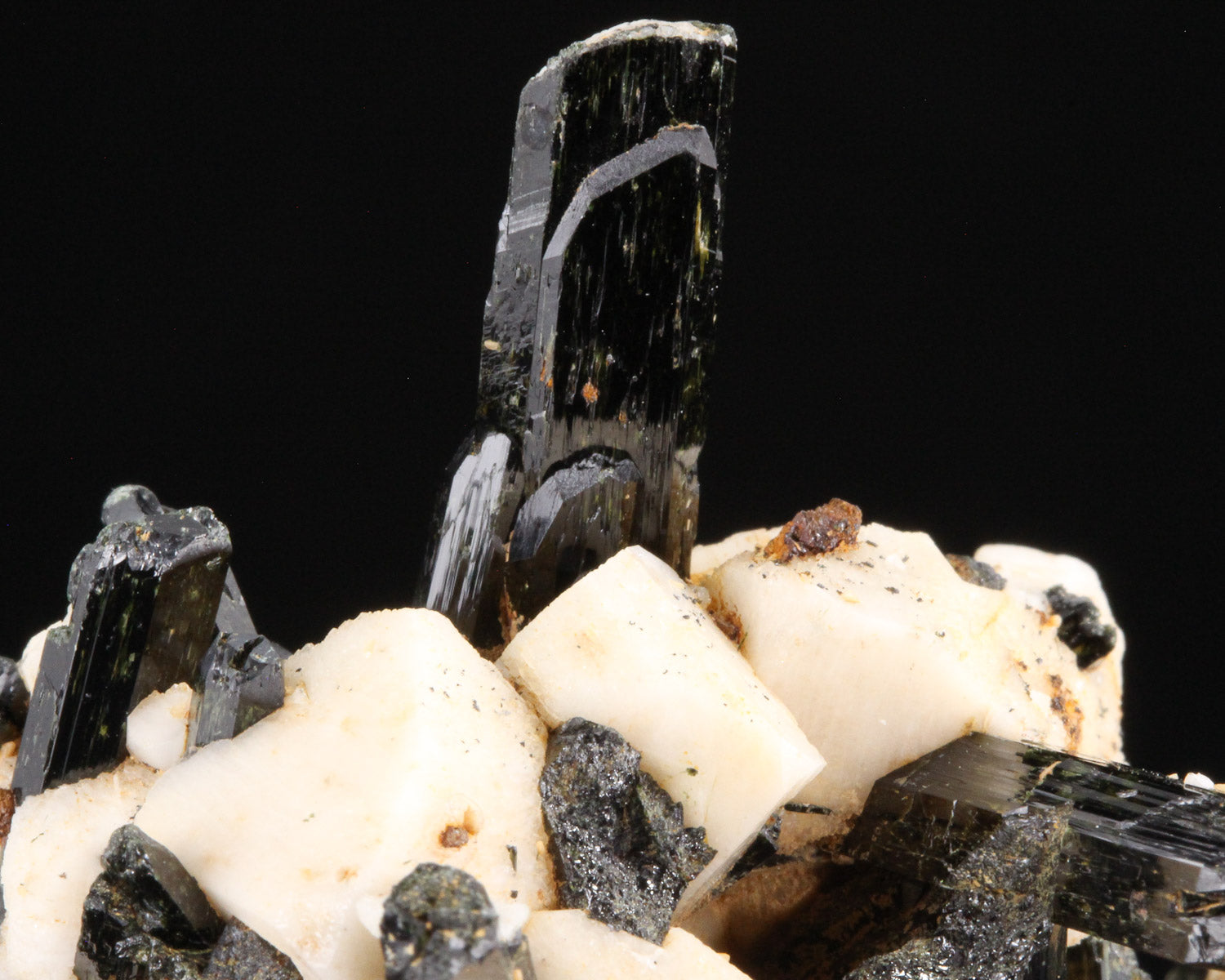 Feldspar with Schorl Tourmaline