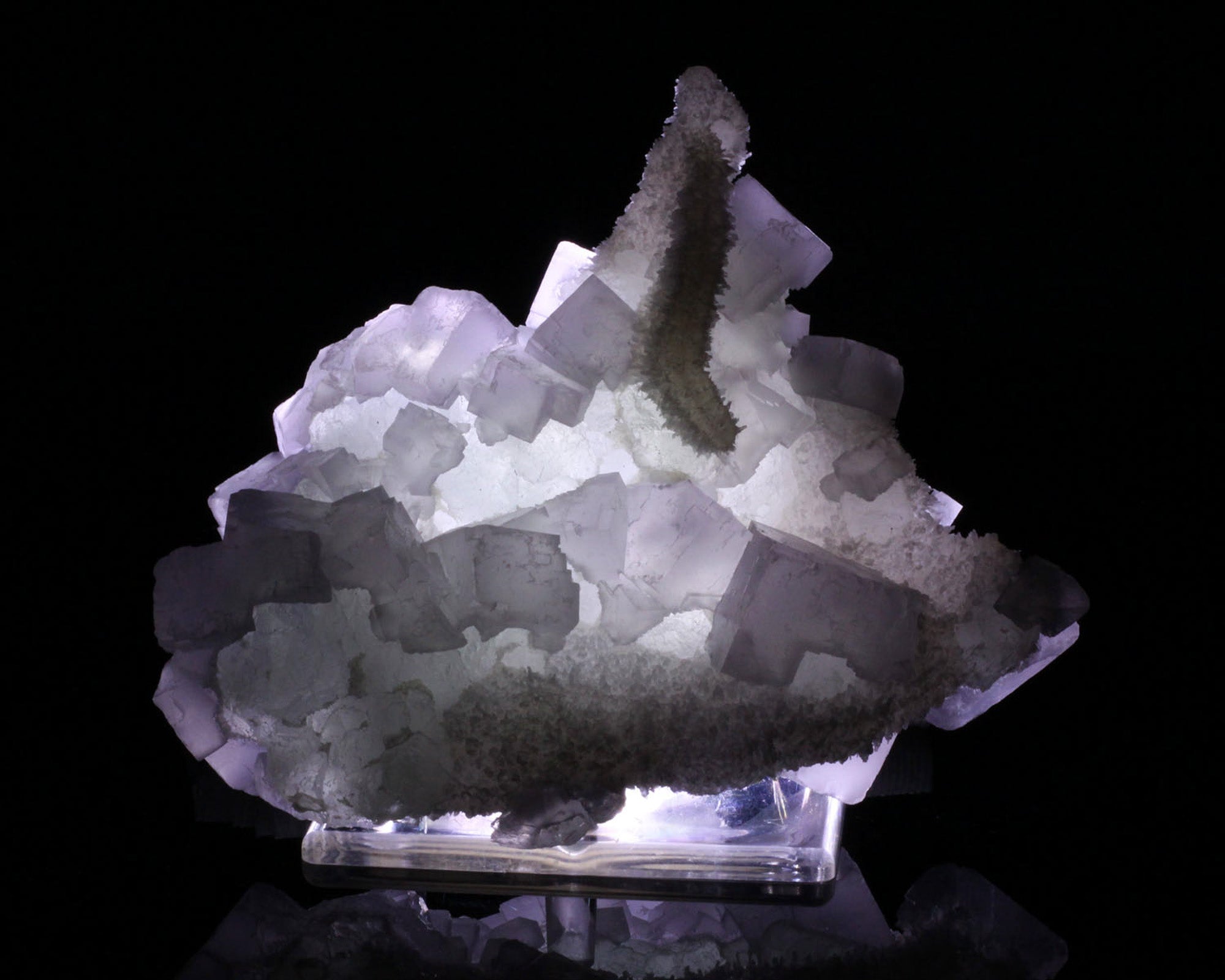 Fluorite on Quartz