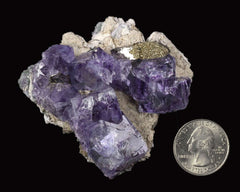 Fluorite with Arsenopyrite