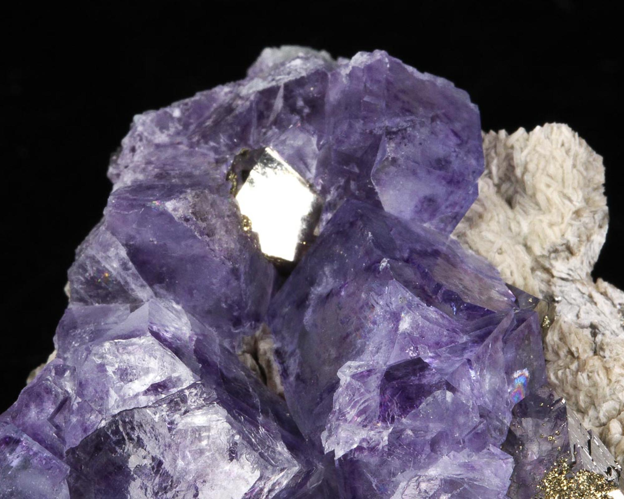 Fluorite with Arsenopyrite