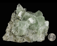 Fluorite, Green on Matrix