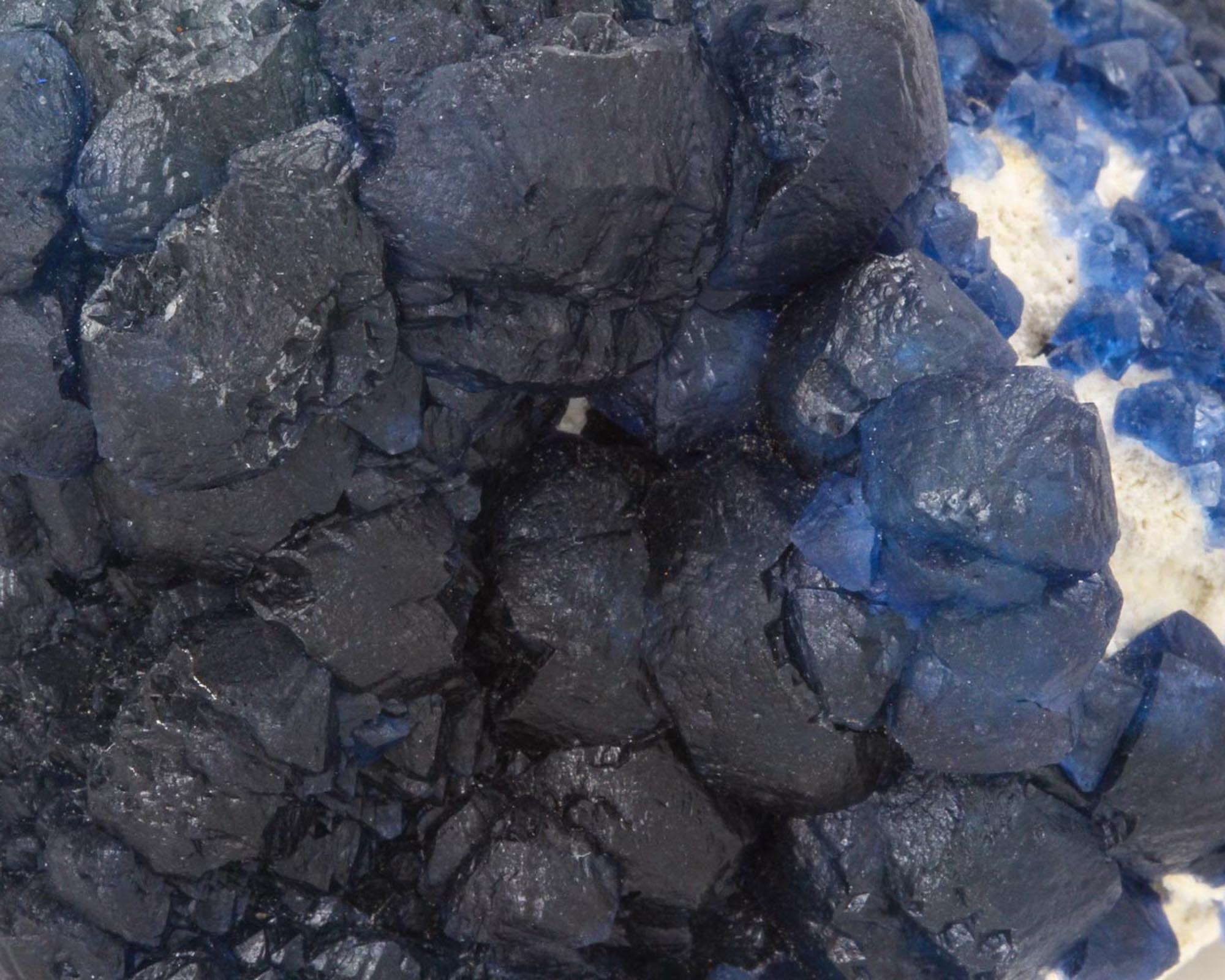 Fluorite, Blue on Quartz