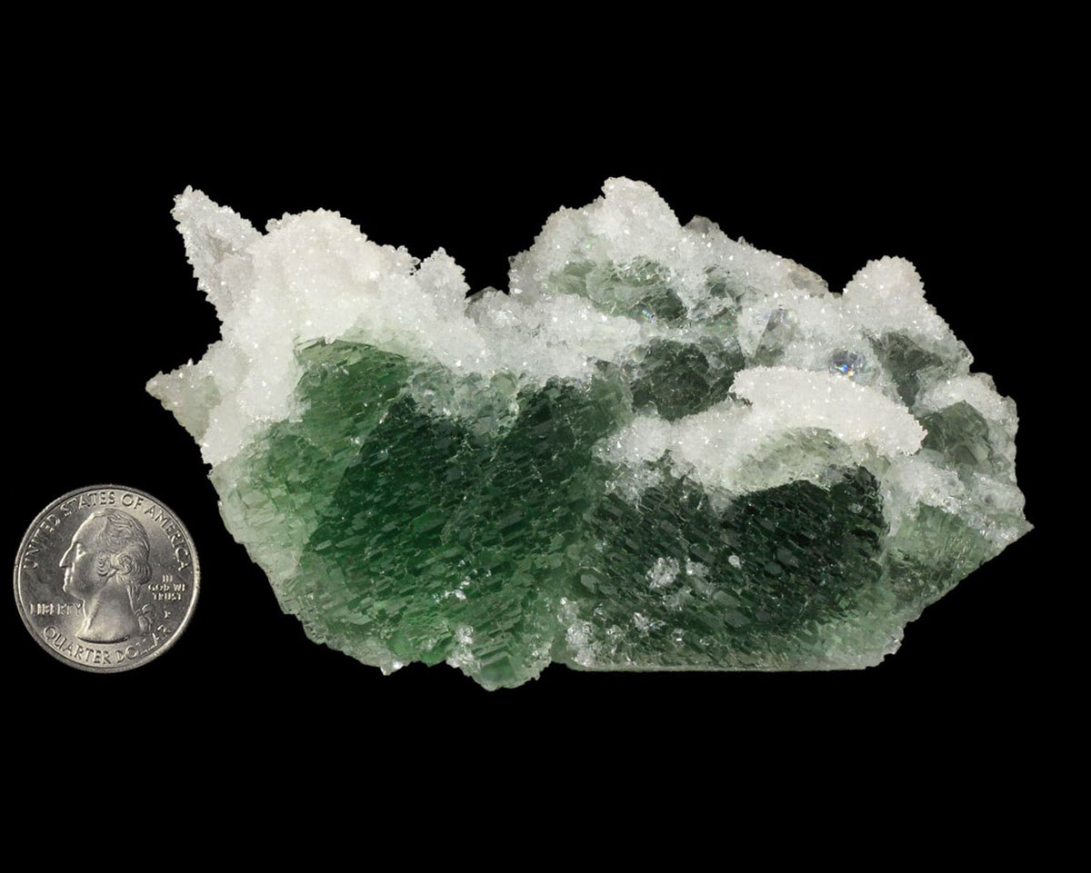 Fluorite with Quartz cast after Calcite