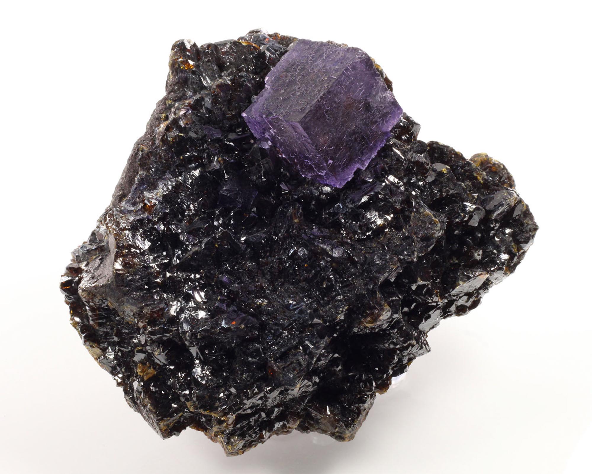 Fluorite on Sphalerite