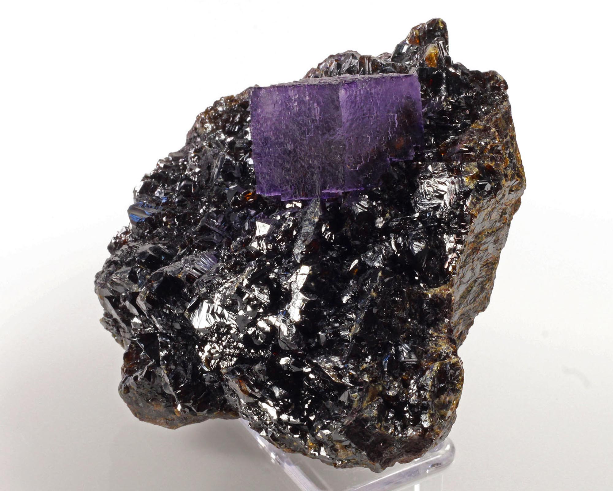 Fluorite on Sphalerite