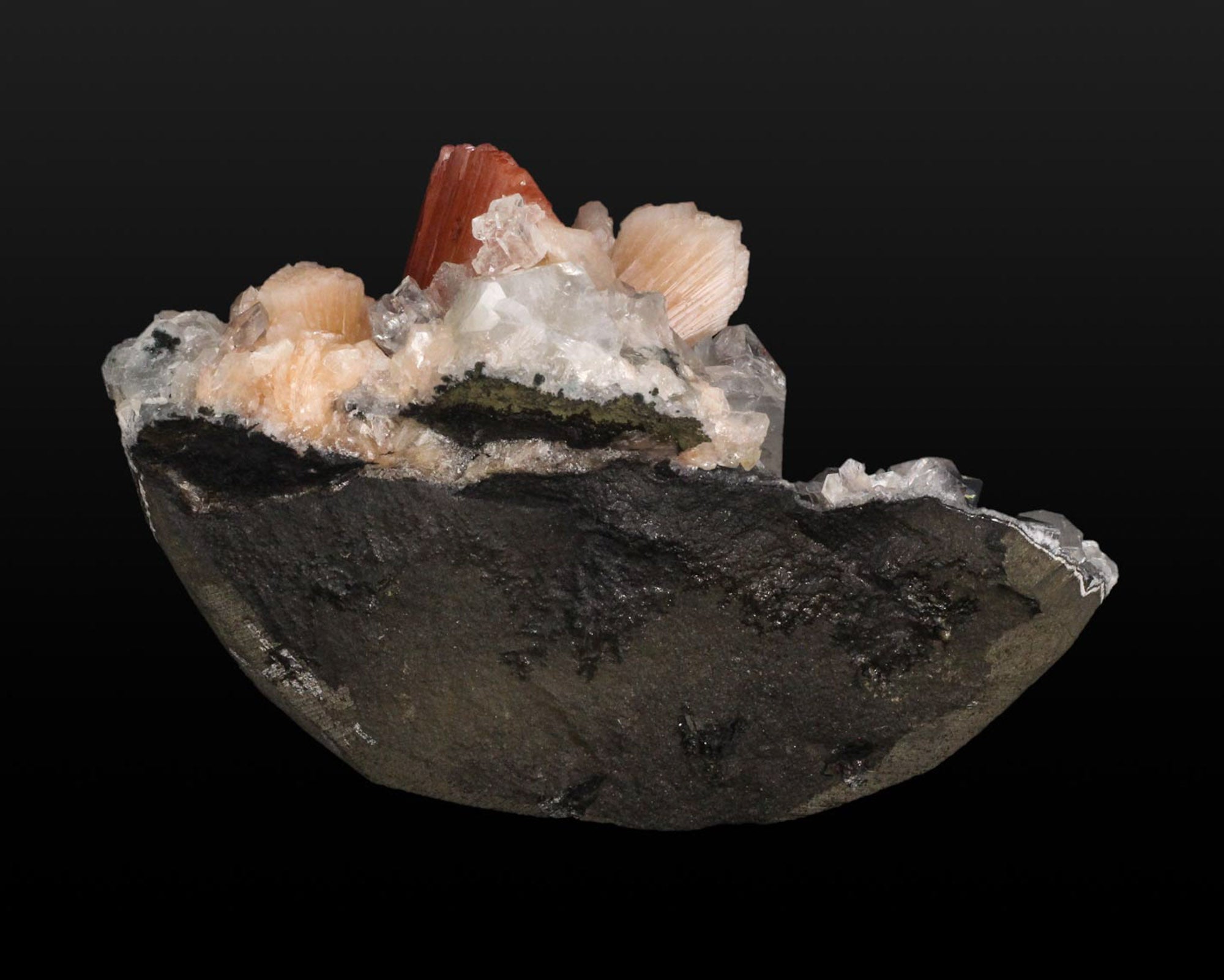 Heulandite with Stilbite, Apophyllite