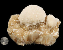 Mesolite Hemispheres on Stilbite