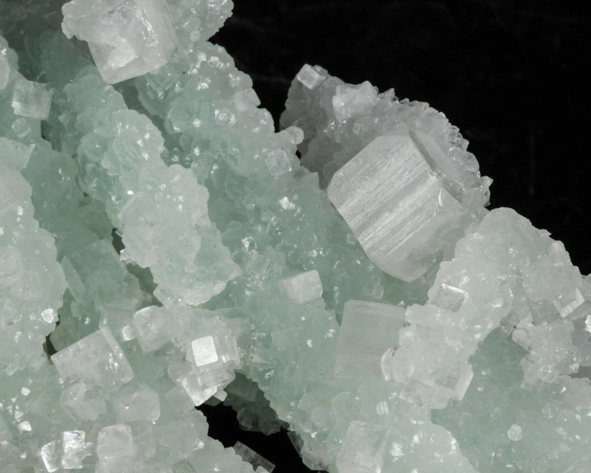 Prehnite Epimorph after Laumontite with Apophyllite