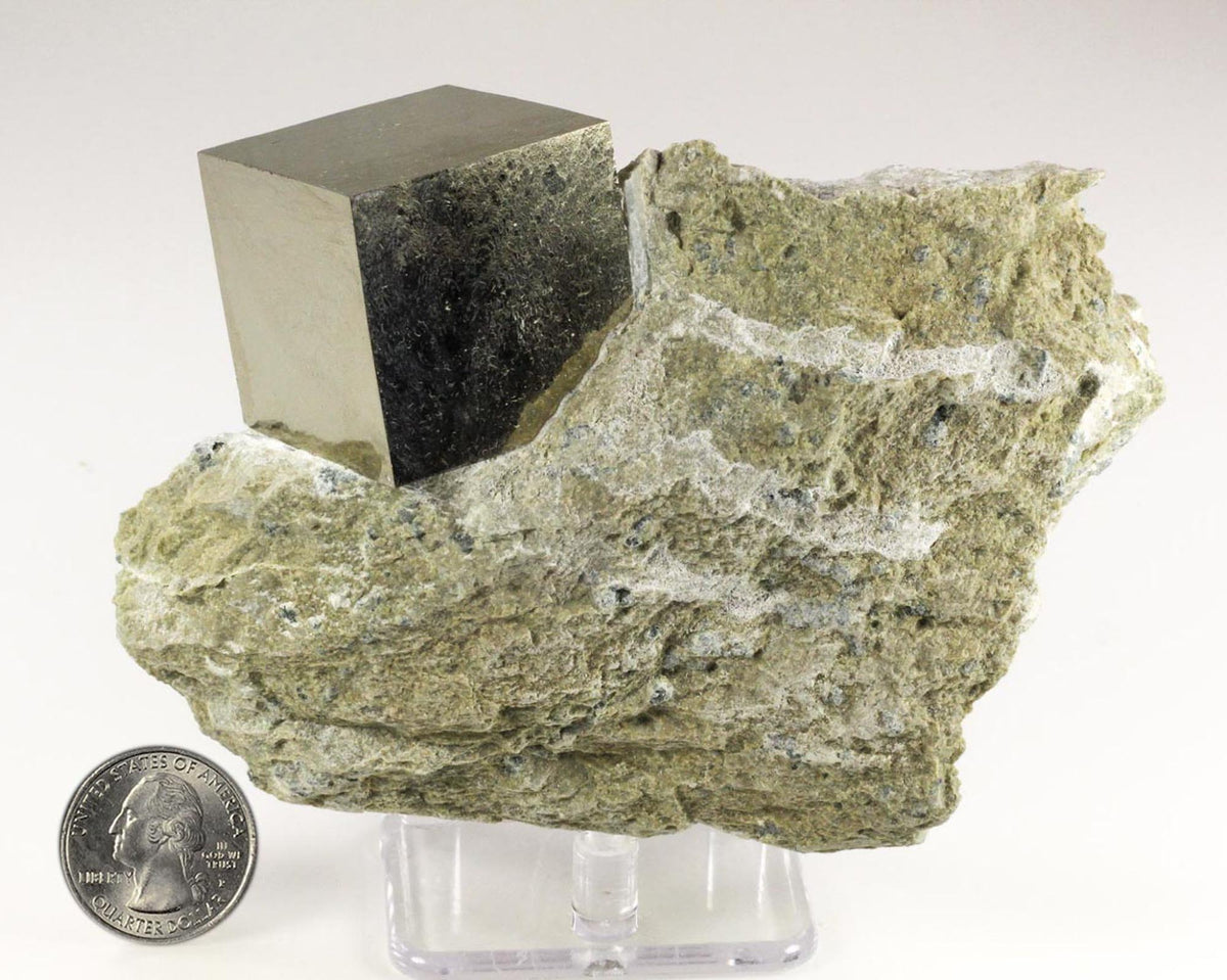 Pyrite Cube on Matrix