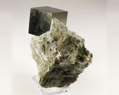 Pyrite Cube on Matrix