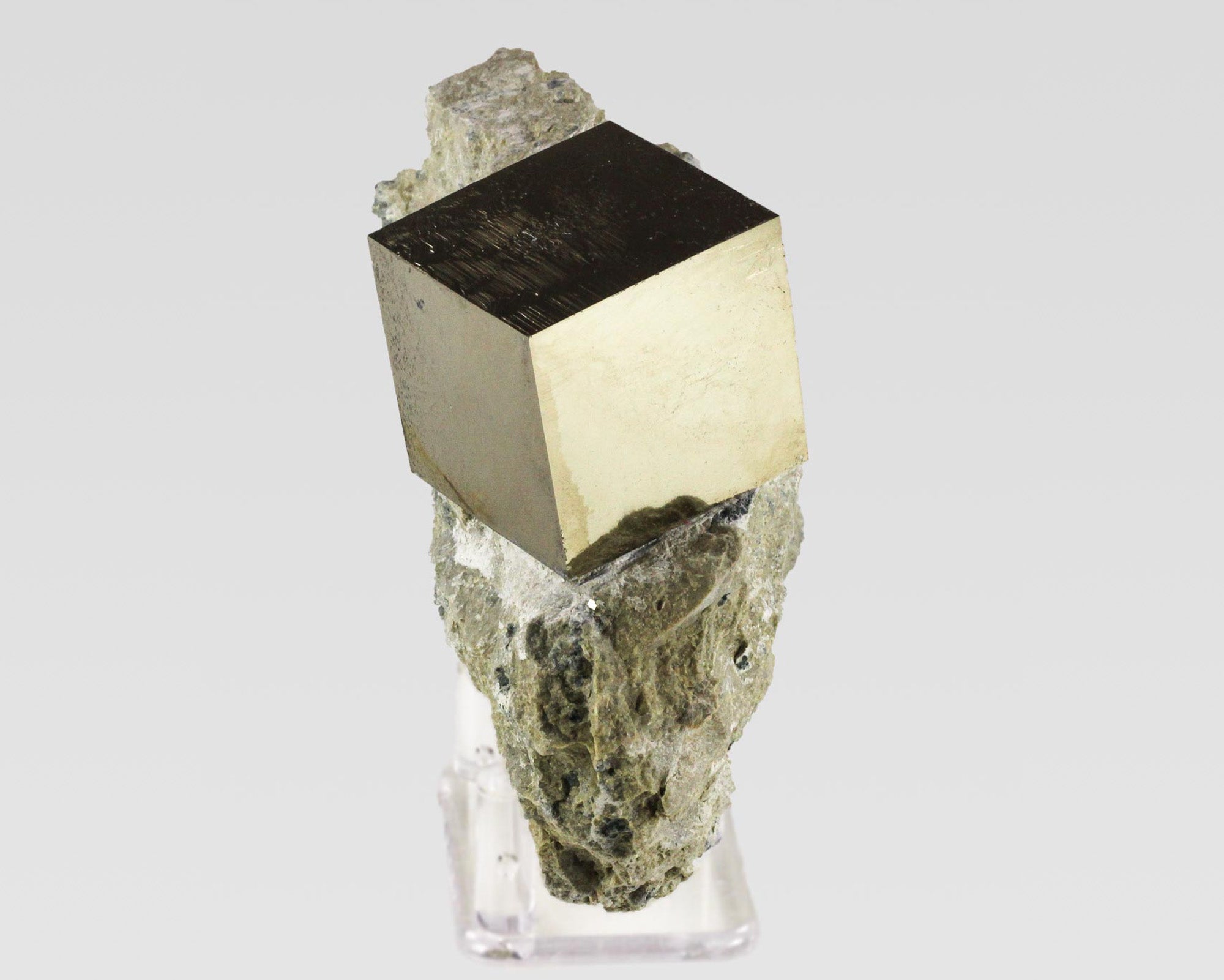 Pyrite Cube on Matrix