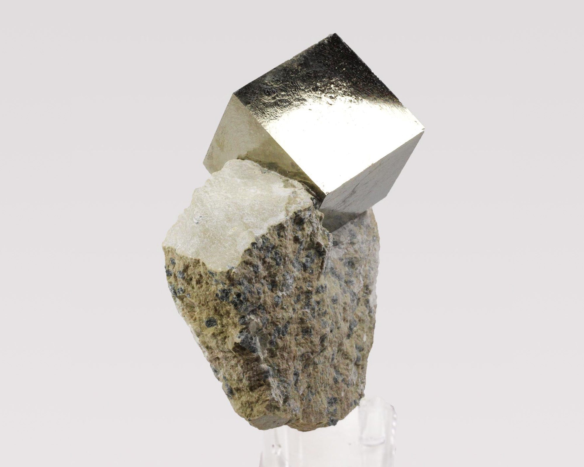 Pyrite Cube on Matrix-