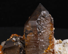 Spessartine with Smoky Quartz