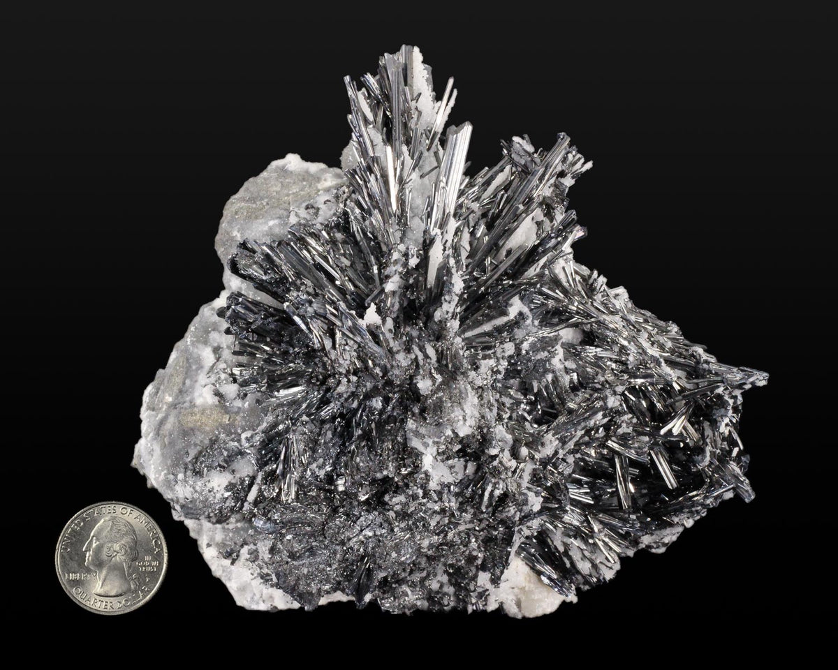 Stibnite with Quartz